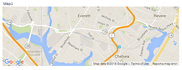 A map with modified width and height